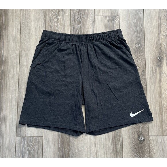 Nike Dri-Fit Gray Athletic Shorts Drawstring Mens Size Large Cotten Blend - Picture 1 of 8
